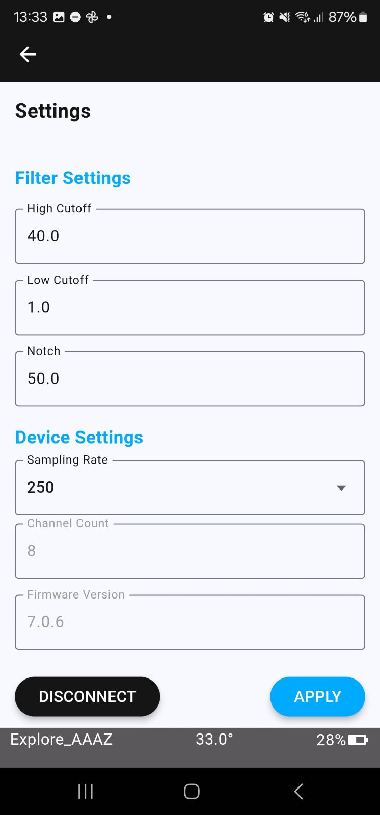 Settings Page