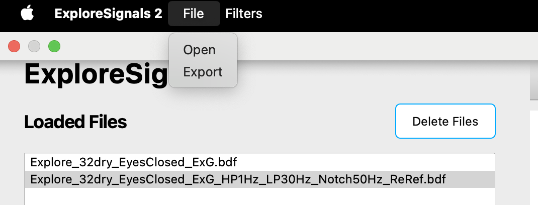 Explore Signals data export