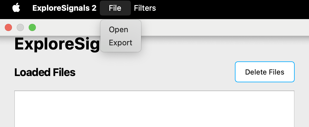 Explore Signals file loading