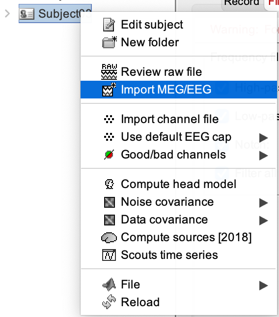 Brainstorm import dialog