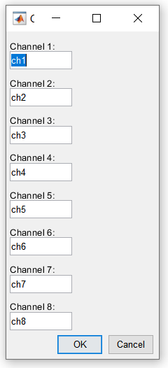 Dialog to name each of your channels