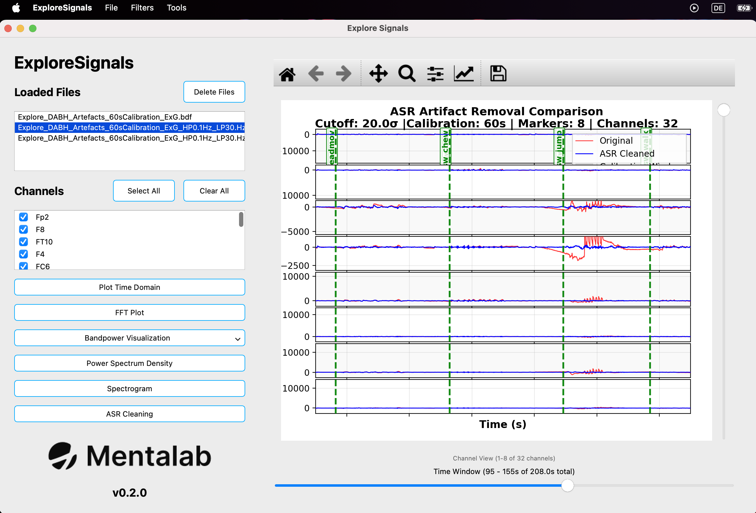 ASR comparison in Explore Signals